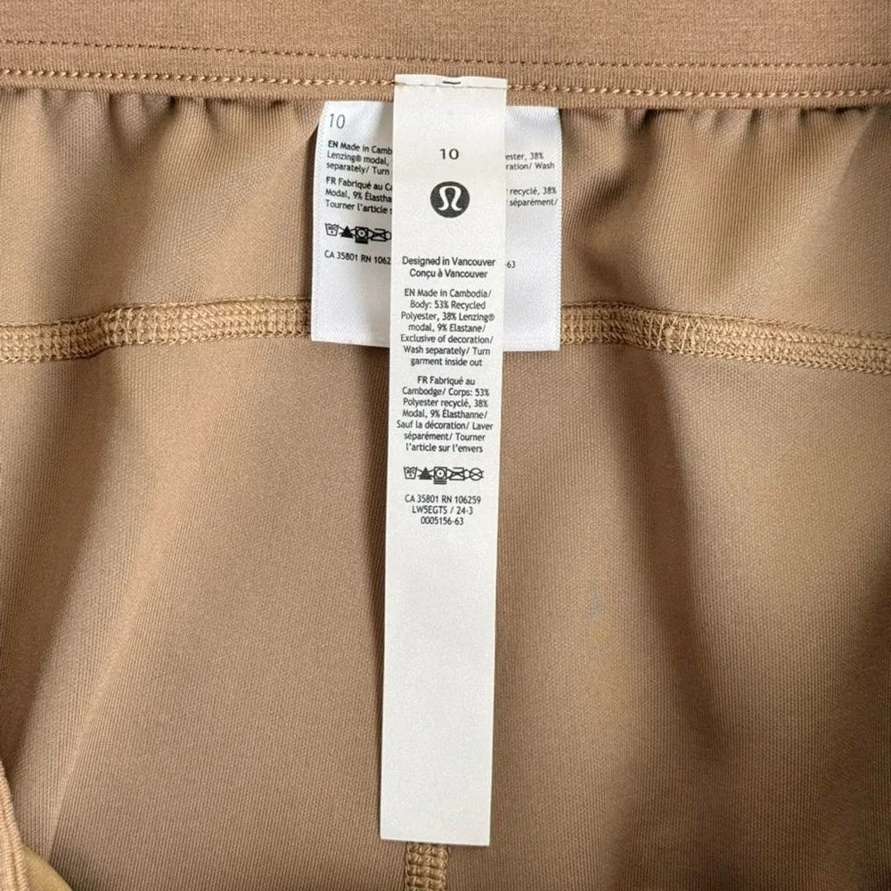 Lululemon Brushed Softstream Half Zip Pullover & High Rise Pants Filbert Tan NWT - Picture 7 of 8